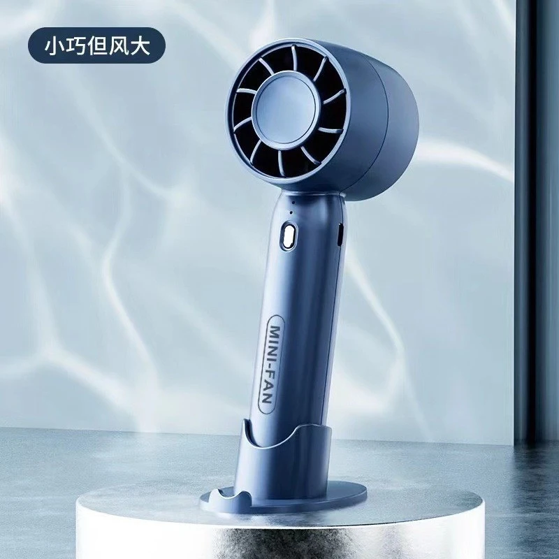 Turbine Handheld Fan Small fan with base USBRechargeable Mini Desktop Fan