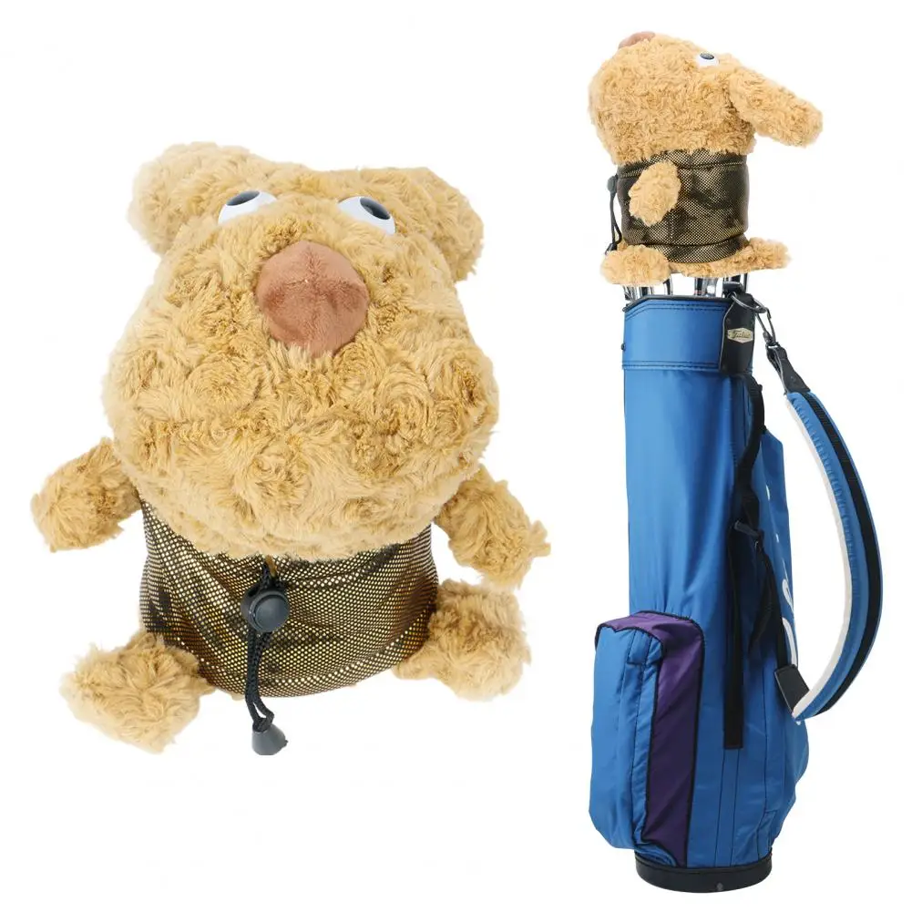 動物ぬいぐるみ人形ゴルフフェアウェイハイブリッドヘッドカバー、木製クラブカバー、絶妙なギフト、ゴルフアクセサリー、新しいスタイル