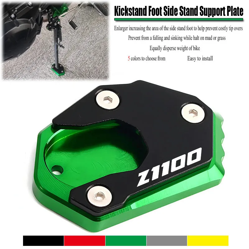 

For Z1100 Z 1100 2025 2026 Motorcycle Kickstand Foot Side Stand Extension Pad Support Plate