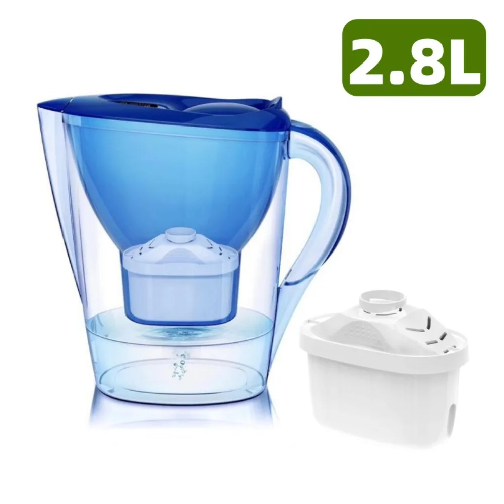 

Water Filter Pitcher with Activated Carbon, Removes 99% of Lead, Includes Filter, 2.8L Capacity Efficient Water Purification