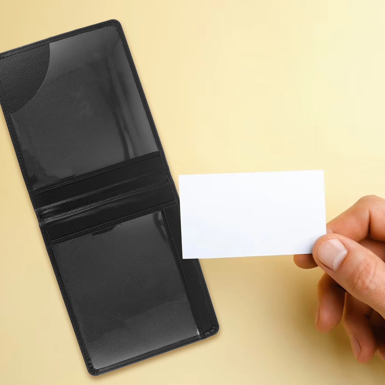 Protetor de certificado para deficientes, suporte portátil para cartão de crédito para cartões, organizador leve, pasta de manga