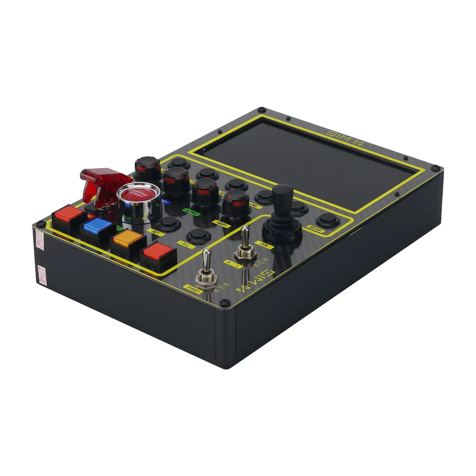 SIMX Sim Racing Button Box Nuovo schermo secondario per PC simulatore con LCD da 7 pollici per Simagic Fanatec