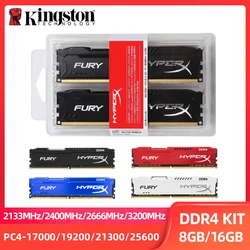 Kingston-Memoria RAM DDR4, 8GB, 16GB, 3200MHz, 2666MHz, 2400MHz, 2133MHz, DIMM, PC4-21300, 1,2 V, 288Pin