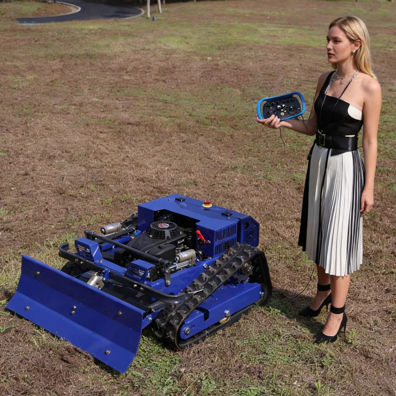 Anpassbarer Roboter-Rasenmäher, Garten-Rasenmäher, ferngesteuerter Rasenmäher mit Schneeschaufel und Schneeschieber