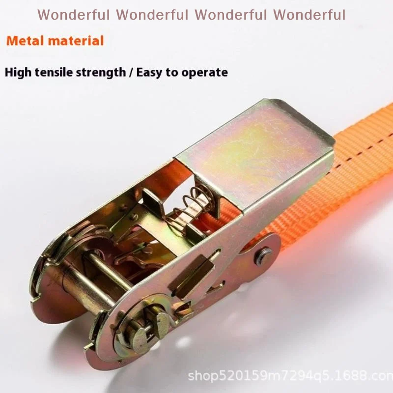1PCS Tensioner Truck Tensioner Polyester Thickened FixedStrap Tensioner 8Meters2TonsRatchet Double Hook Complete Set