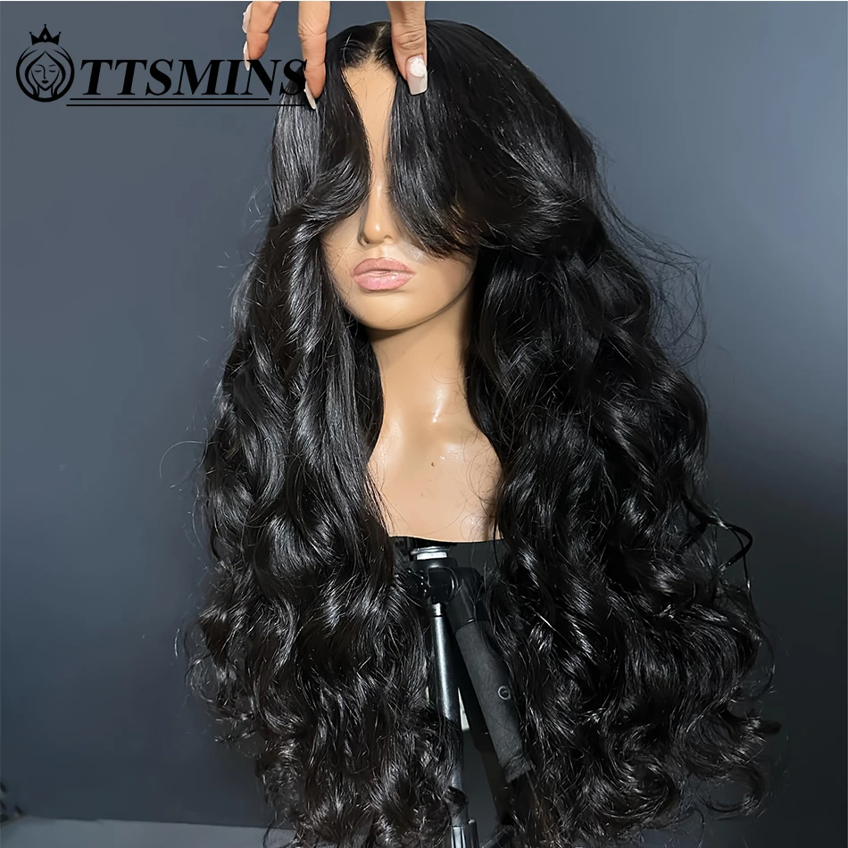 Wig tanpa lem pemakaian dan Go Rambut manusia Brasil gelombang tubuh renda wig Frontal garis rambut alami pra pencabutan basah dan bergelombang 180%