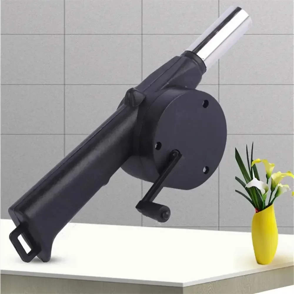 Mini Hand-cranked Air Blower Portable BBQ Grill Fire Bellows Barbecue Fan for Picnic Camping Outdoor Grilling Essentials