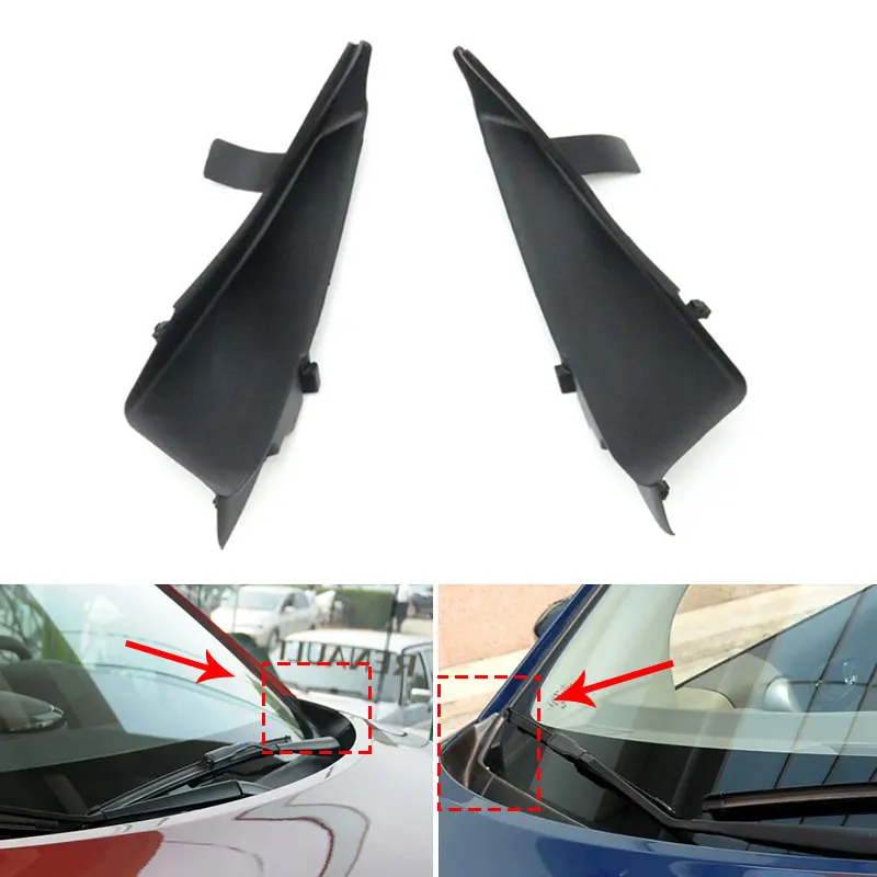 Car Front Windshield Wiper Corner Side Cowl Extention Wrap Trim Cover For Renault Koleos HY 2007-2016