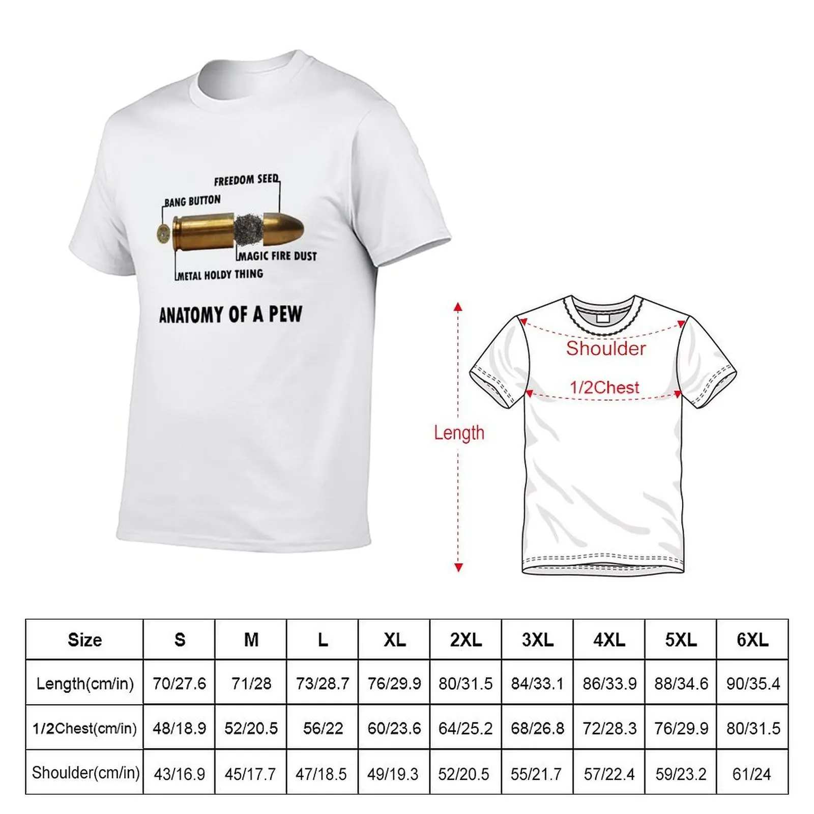 Anatomy of a Pew FPS Bullet Deconstruction For Gamers Geeks and Nerds T-Shirt