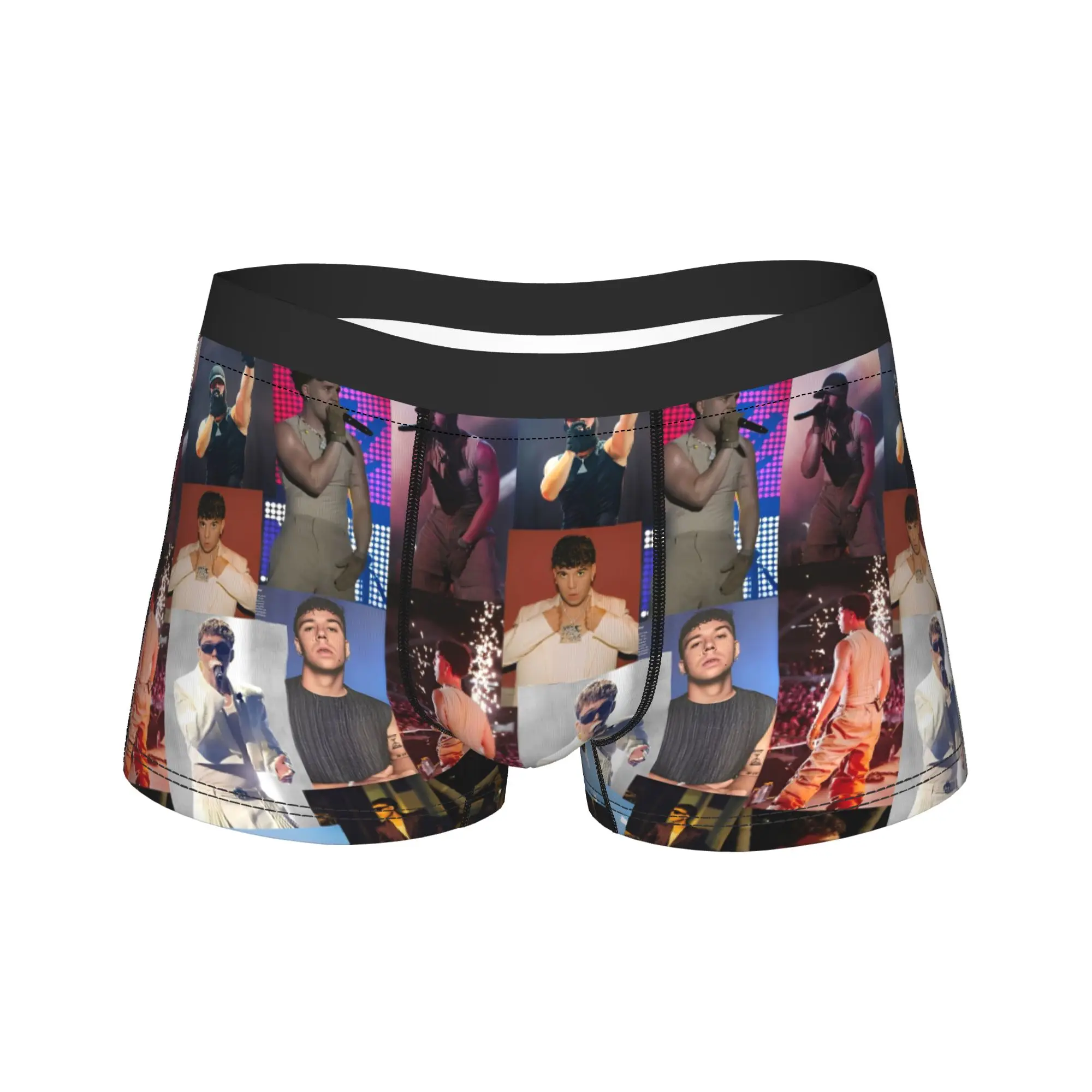 

Rapper Quevedo Spanish Singer Underwear Male Shorts Briefs Sexy Soft Boxershorts High Quality Design Large Size Underpants