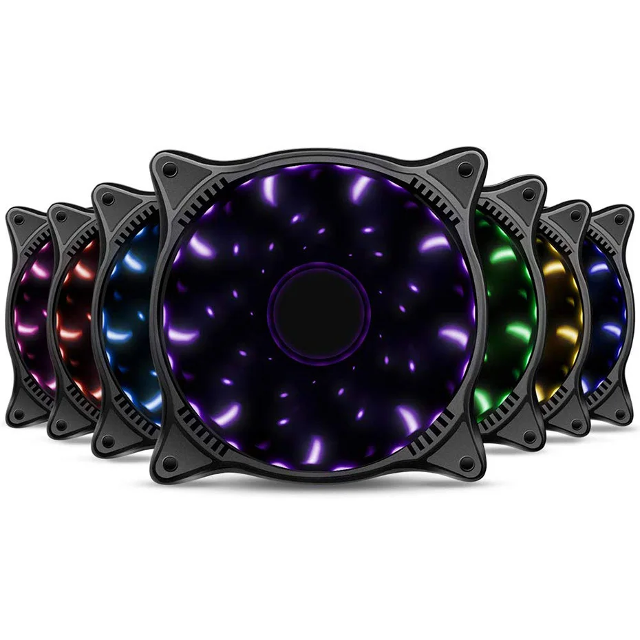 Pccooler Sterrenhemel 12Cm Computerkast Koelventilator Rustige Rgb Magic Verstelbare Led 120Mm Cpu Koeler Waterkoeling fan