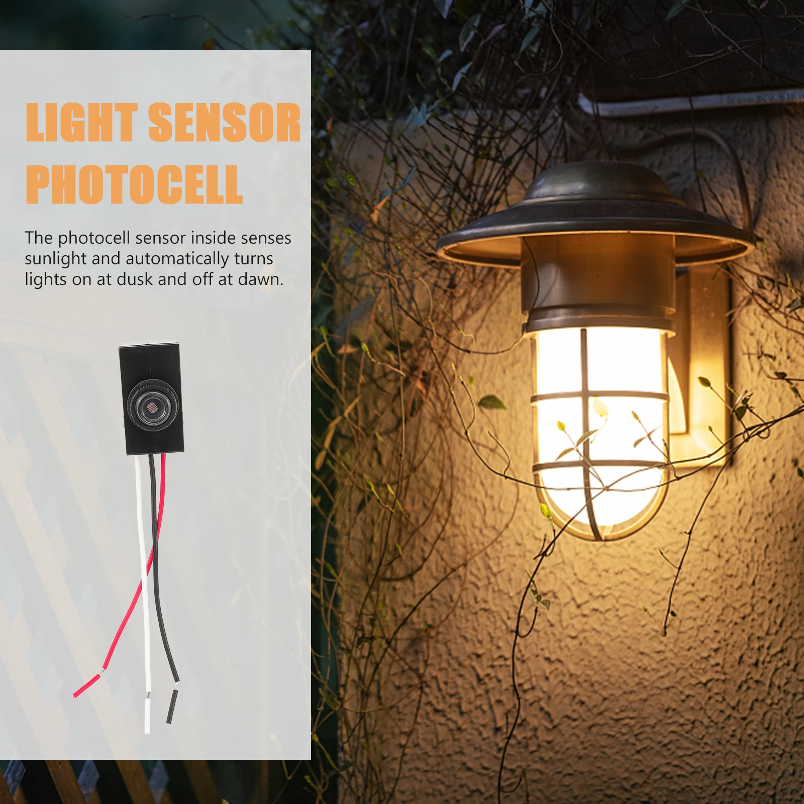 

2Pcs Dusk to Dawn Photocell Sensor 120V Outdoor Hard-Wired Post Eye Light Control Automatic Lighting Energy Saving