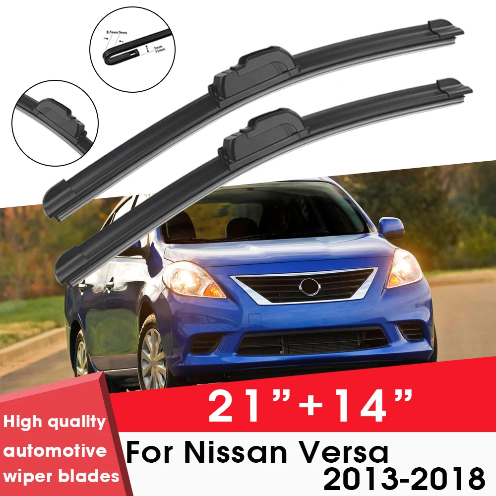 

Car Wiper Blade Blades For Nissan Versa 2013-2018 21"+14" Windshield Windscreen Clean Rubber Silicon Cars Wipers Accessories