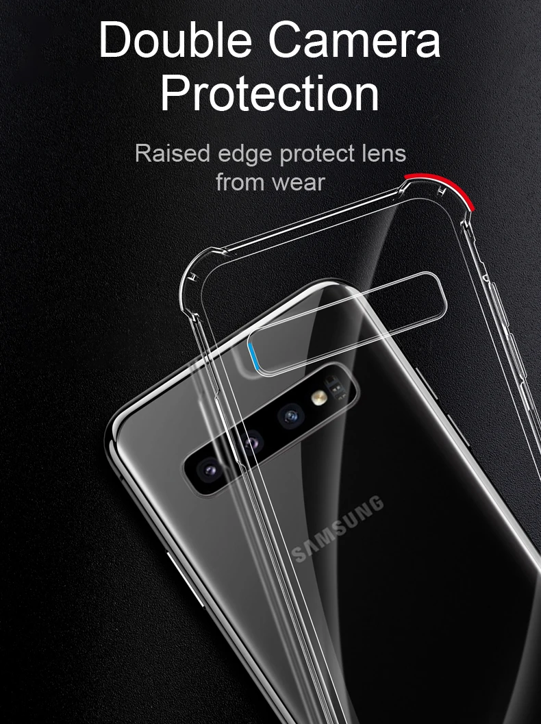 Luxury Silicone Case For Samsung Galaxy S20 FE S10 S9 S8 Plus S10E Transparent Soft Case For Samsung Note 8 9 10 20 Shockproof