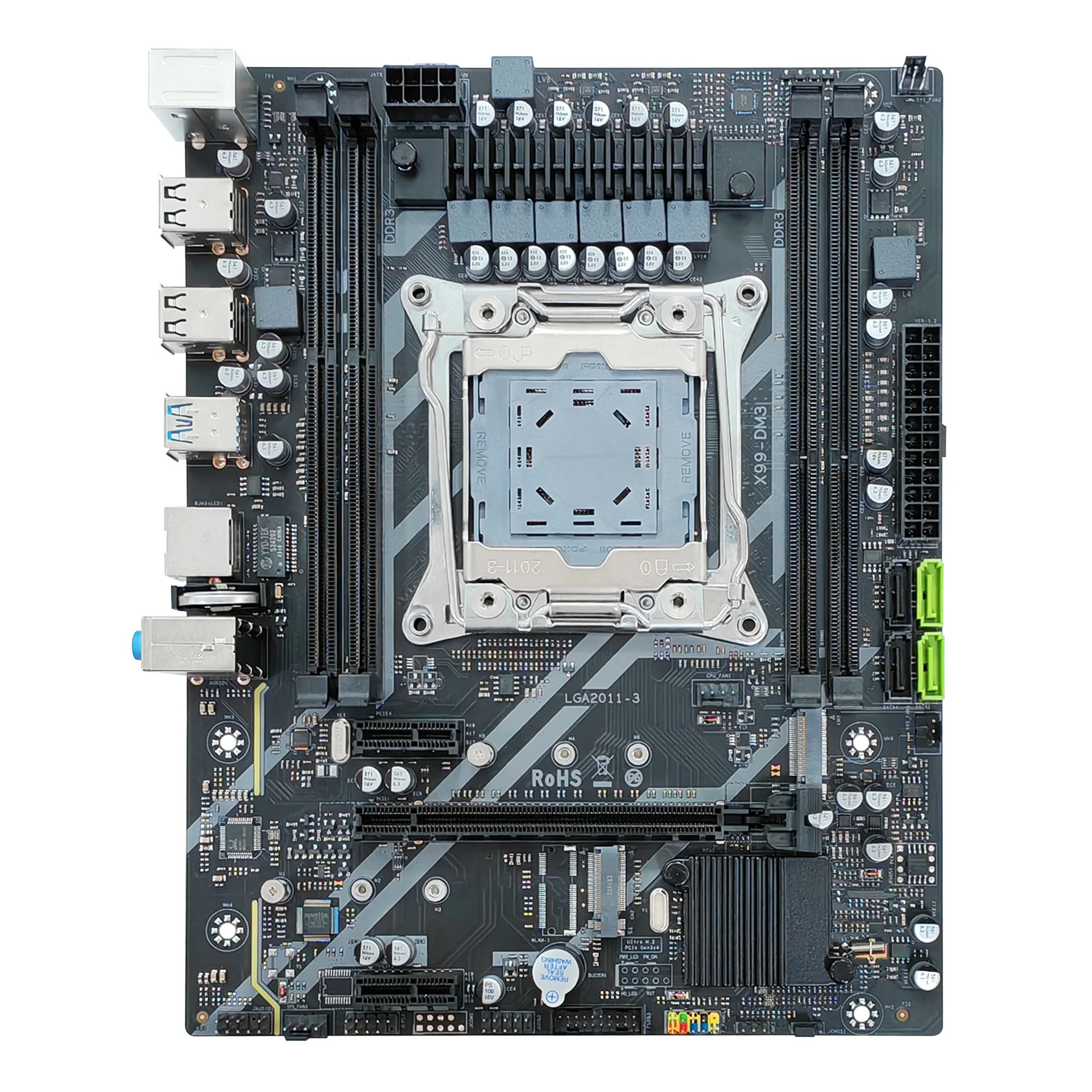 

X99-DM3 desktop main board 2011-3 pins support DDR3 four-channel memory 6-layer PCB middle board new