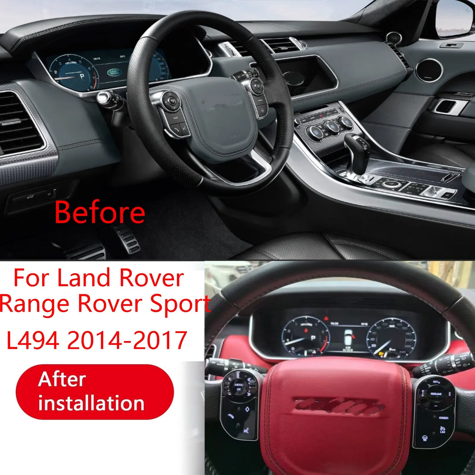 The latest original car style black car steering wheel button and window button for Land Rover Range Rover Sport L494 2014-2017