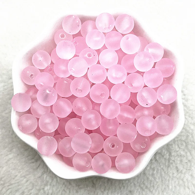 50-200pcs 8mm Matte Jelly Series Round Acrylic Loose Spacer Beads for Jewelry Makeing Diy Handmade Bracelets Accessories