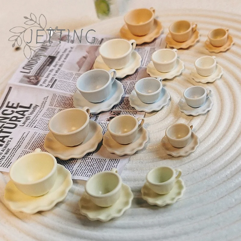 Mini taza de bebidas, modelo de juguetes, casa de muñecas en miniatura, postre, Latte, taza de café, juego de platos, accesorios para muñecas, regalo para niños, 2 uds.