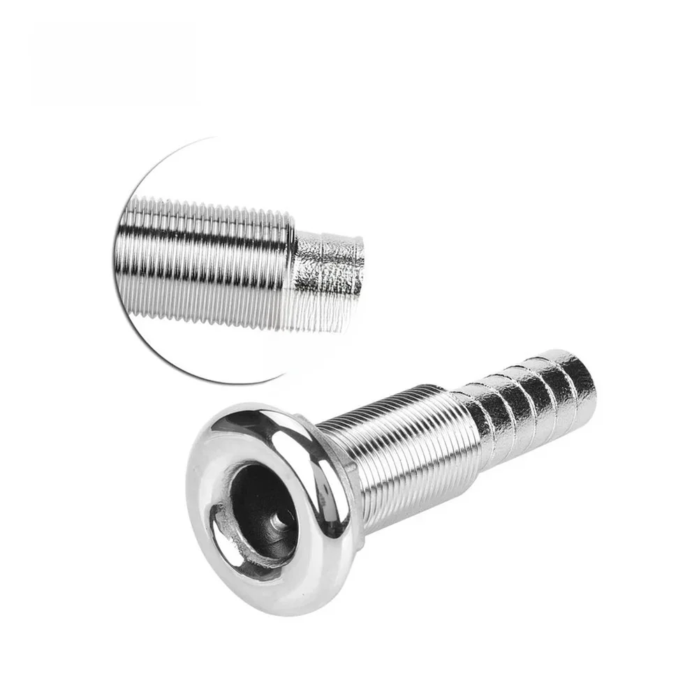 Marine Thru-hull Drain Marine Vent Stainless Steel 316 Semi-threaded Design Saltwater Resistant Marine Plumbing