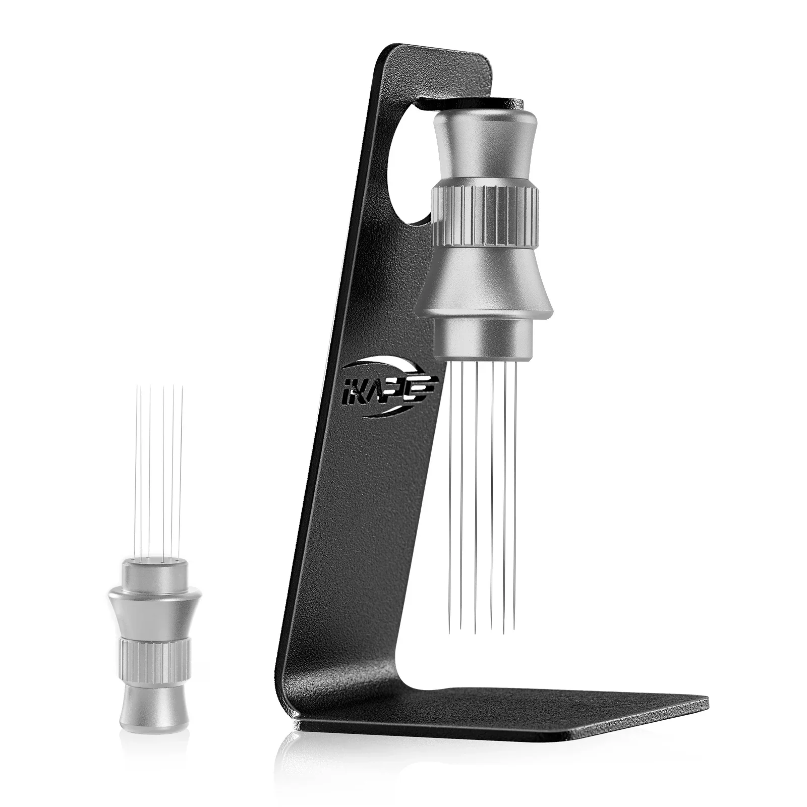 IKAPE Espresso WDT Tools, Adjustable Espresso Stirrer for Barista, Needles Espresso Distributor Tool with Magnetic Stand