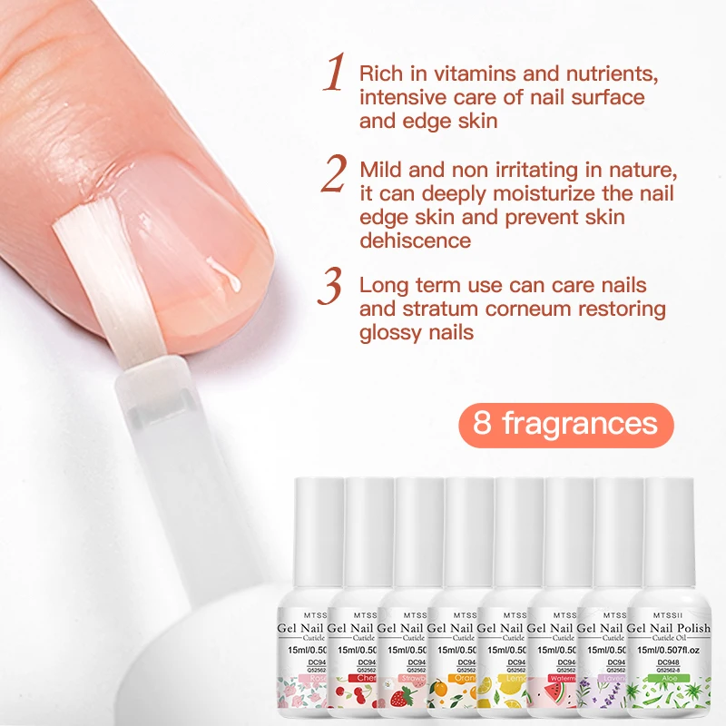 8 cheiro 15ml óleo de cutícula cuidados com as unhas nutrição reparação de unhas mão cutícula manicure óleo revitalizador evitar agnail unha polonês diy