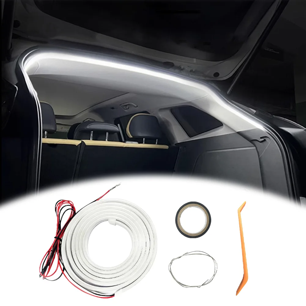 LED Automatic Tail Box Light No Drilling Car Trunk Ambient Lighting Strip Atmosphere Light Strip for Sedan SUV Hatchback Pickup