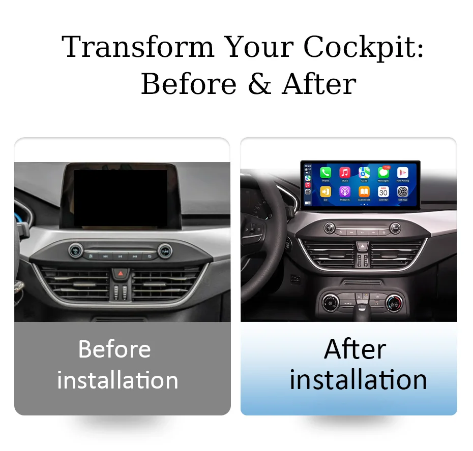 12.3 inch for Ford Focus 2019-2022 Android 16 Car Stereo GPS Navi Wireless CarPlay Android Auto 4G WiFi Bluetooth HD IPS Display