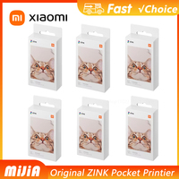 Original Xiaomi mijia Pocket Printer Paper Self-adhesive Photo Print 50/100/150/300 Sheets Xiaomi 3inch Mini Printer Papers 1S