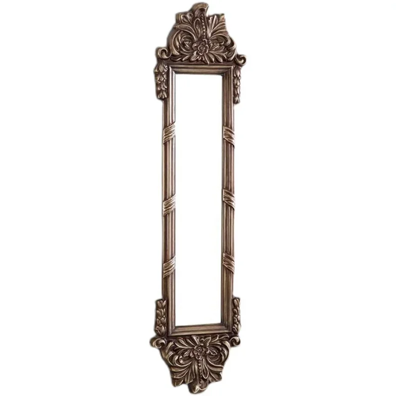 American retro full-length dressing mirror wall mounted ultra narrow wall mounted home living room bedroom decoration