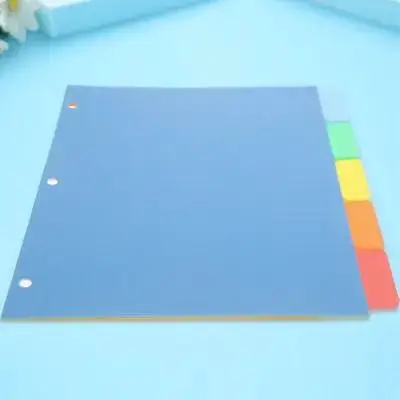 

5pcs Plastic Binder Dividers Pp Material Colored Page Markers For Notebooks Journals Office School Use Aesthetic