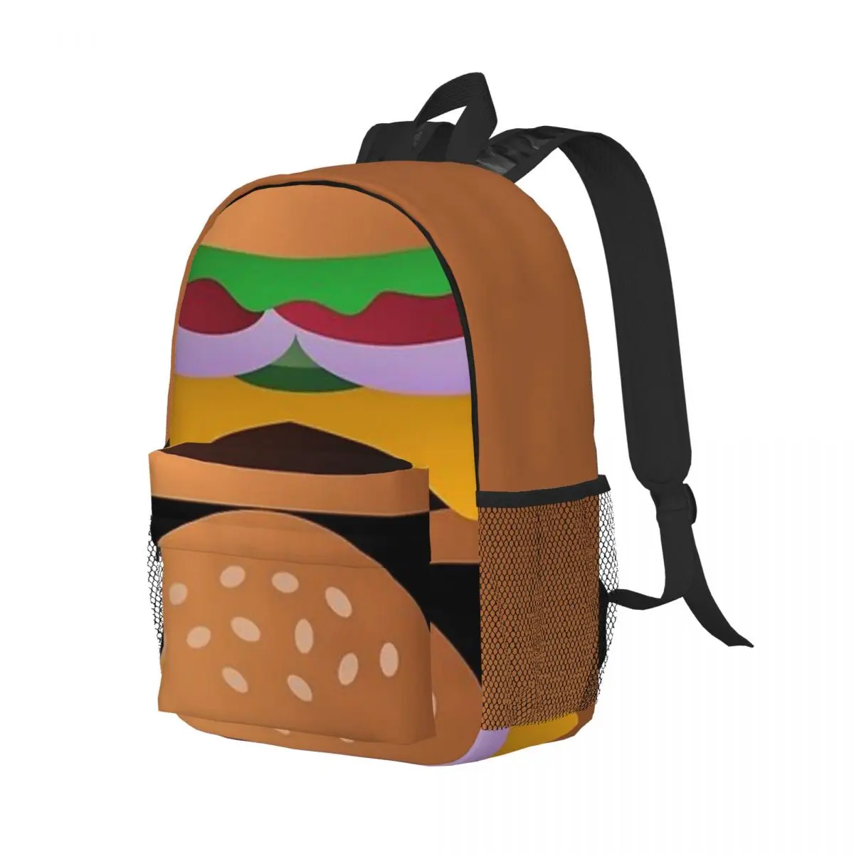 Cheeseburger New Fashionable Pattern School Bag Print Lightweight Backpack 15inch