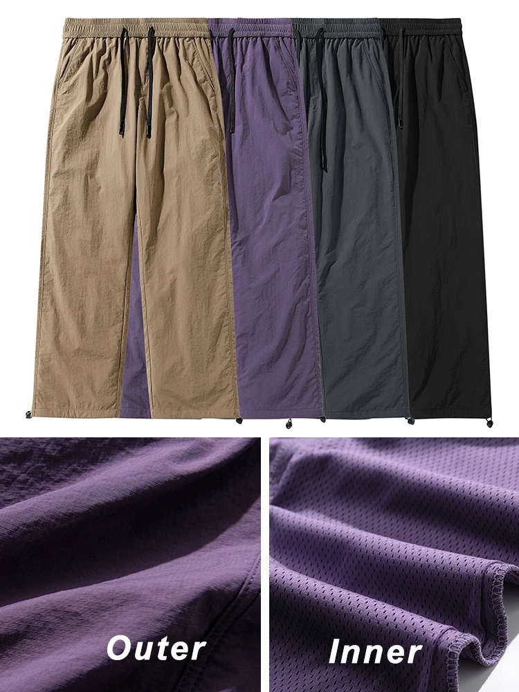 2023 nuovi pantaloni da uomo Outdoor 300G pantaloni Casual in Nylon ad asciugatura rapida idrorepellente pesante pantaloni da paracadutista larghi dritti maschili