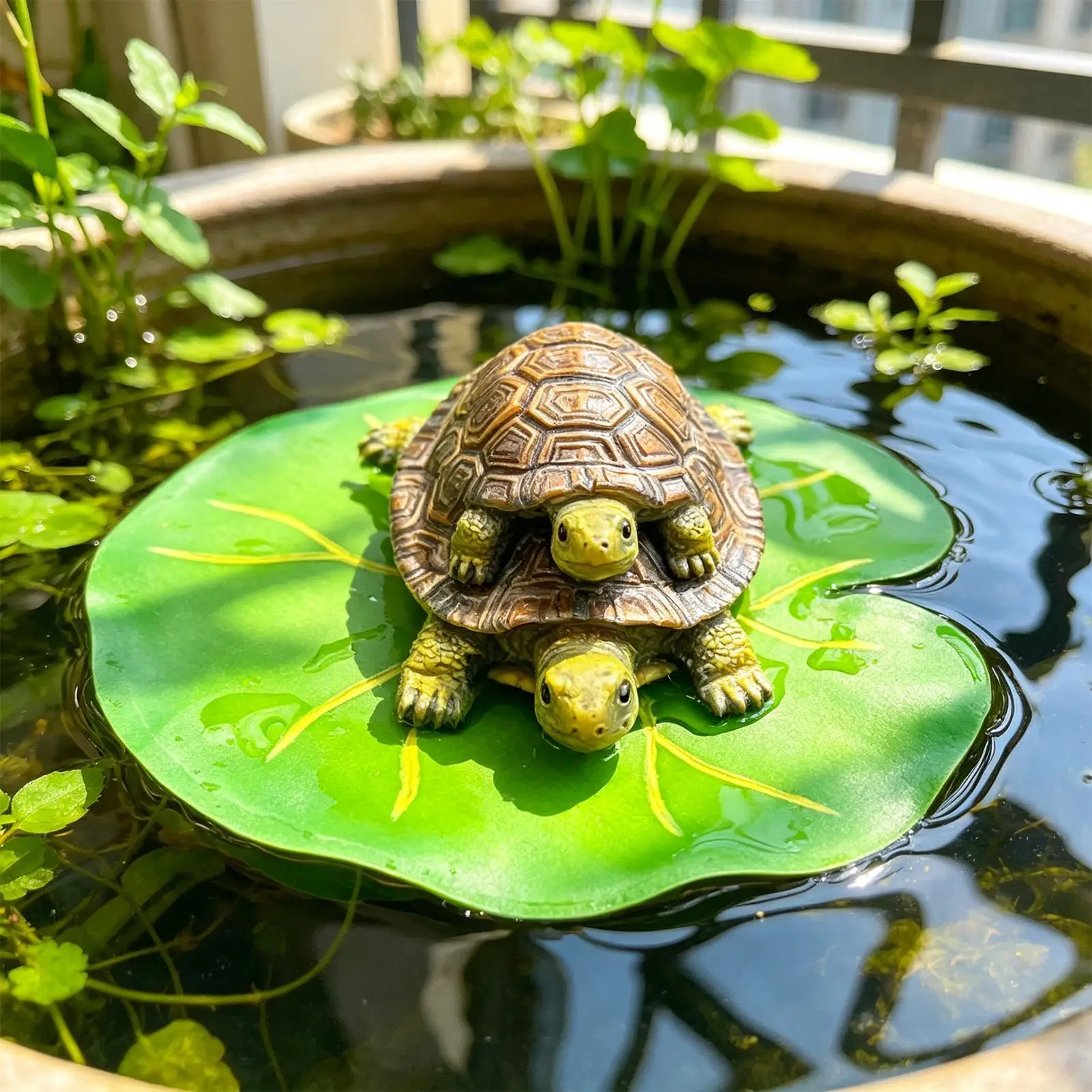 

Turtle Statue Decorative Resin Animal Leaf Ornaments Turtle Garden Decor Animal Figurines For Home Outdoor Yard Patio Porch Lawn