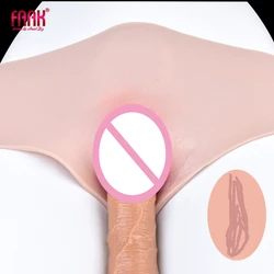 FAAK Crossdresser Realistic Silicone Panty Stretchable Fake Vaginal Hip Enhancer for Cosplay Transgender Gay