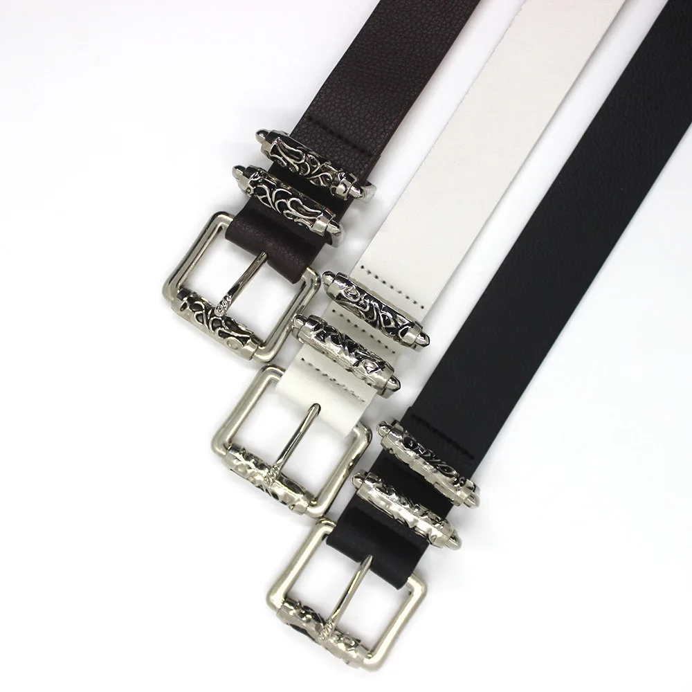 

New Punk Metal Buckle Belt Classic Style Casual Trouser Belt Trendy Jeans Versatile Waistband Women