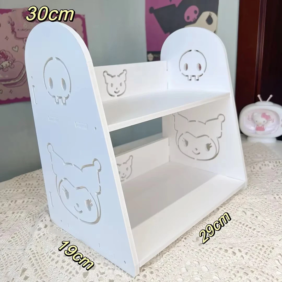 

Sanrio Hello Kitty Настольная полка для хранения Kuromi Cinnamoroll Многофункциональная книжная полка Двухслойный органайзер для хранения различных вещей
