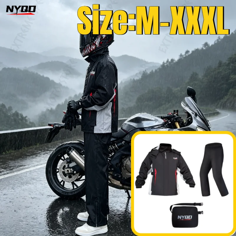 Motorcycle Raincoat Set Unisex Split Full Body Rainproof Rainproof Pants Breathable Locomotive Riding Rainproof Clothing