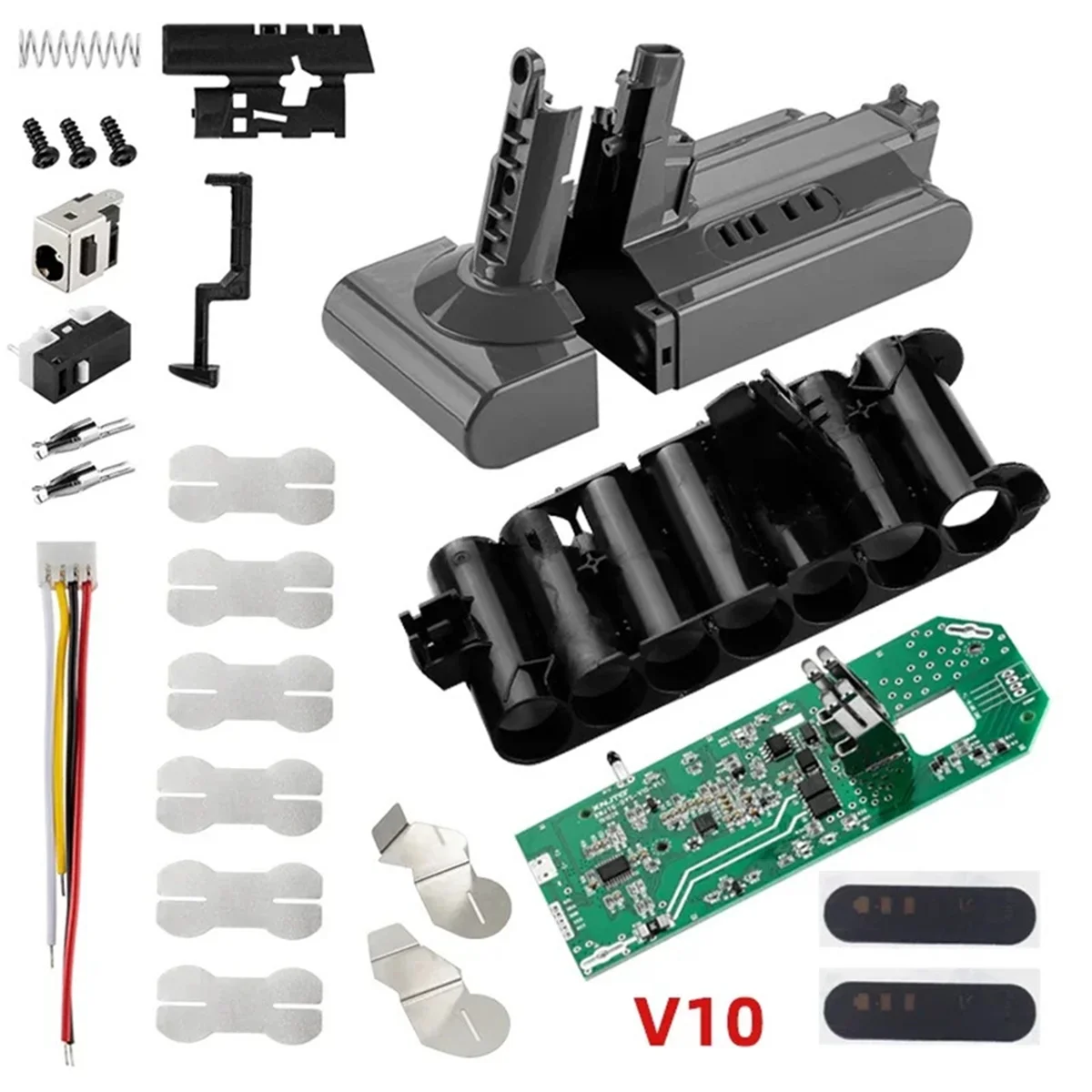 V10 Battery Plastic Case Charging Protection Board PCB for Dyson V10 25.2V Vacuum Cleaner Absolute SV12 Fluffy