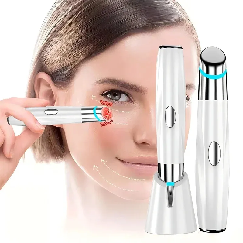 Draagbare Eye Lift Wand Facial Massager LED Light Eye Beauty Device Huidverzorgingstool voor Relax Eye Donkere Kringen Oogzakken Wallen
