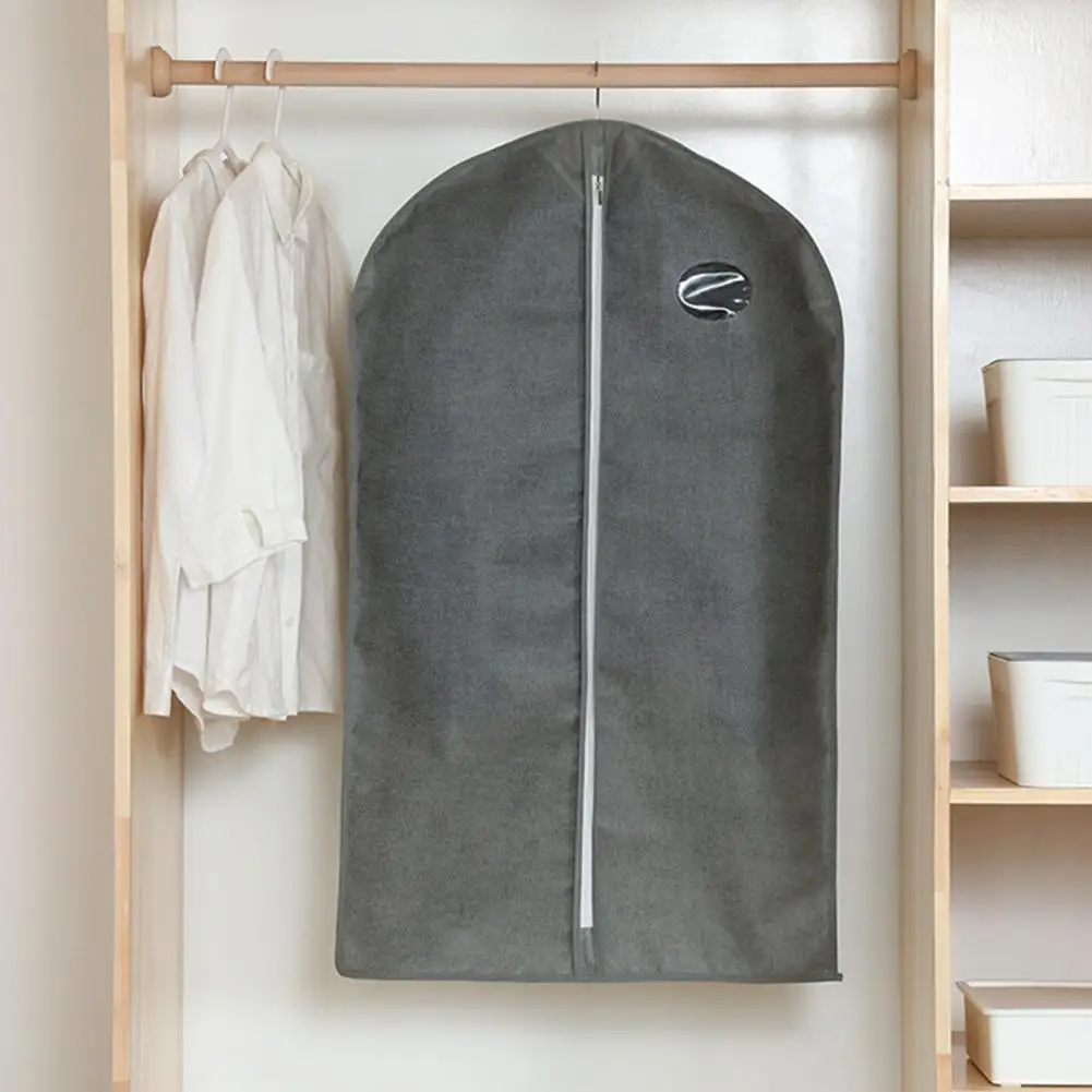 Clothes Cover Non-woven Fabric Dust Moisture proof Hanging Bag Winter Waterproof Clothes Dust Jacket Protective Cover