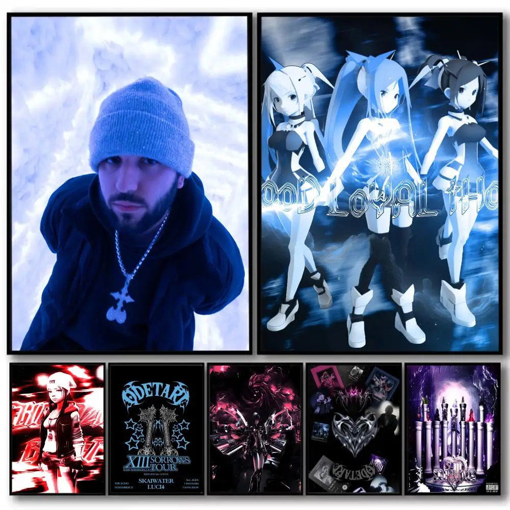 

Hot Rapper O-Odetari Painting Calligraphy High-Quality Cotton Canvas Poster Wall Art for Living Room Modern Home Decoration