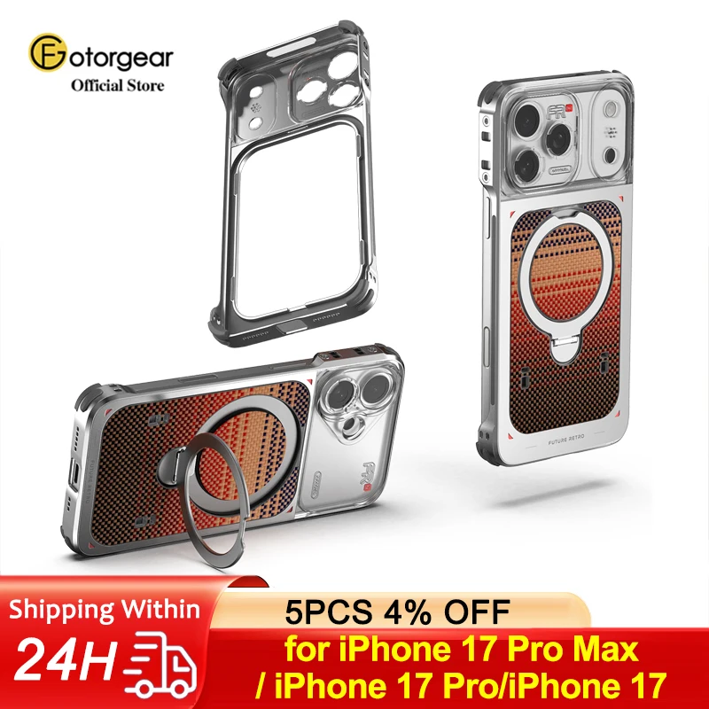 

Фотоаксессуары Fotorgear для iPhone 17 Pro Max/iPhone 17 Pro/iPhone 17: Модульный комплект для фотосъемки с адаптером для фильтров 67 мм (T-mount)