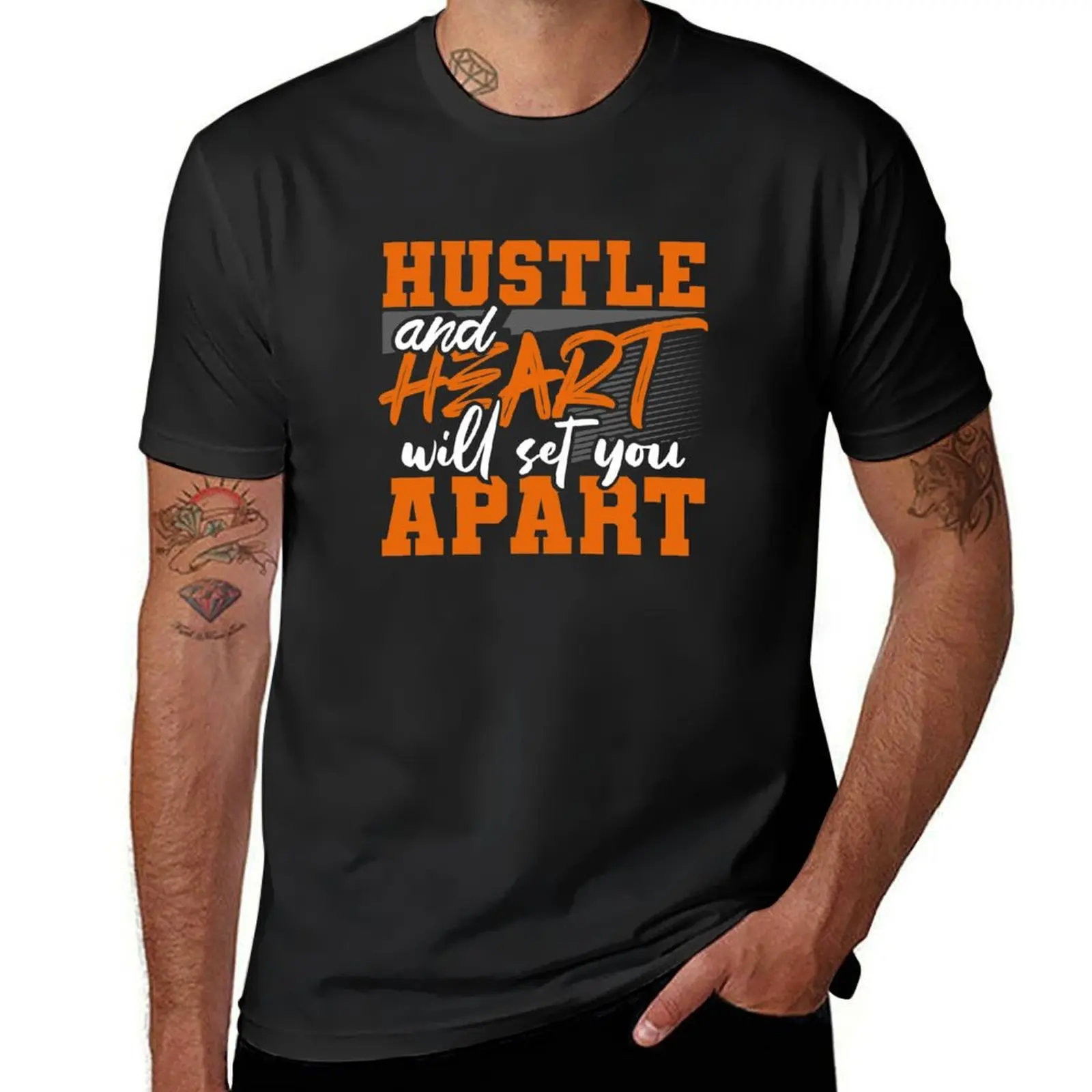 Hustle and Heart will Set You Apart -Design for Success T-Shirt cute clothes boys whites mens champion t shirts