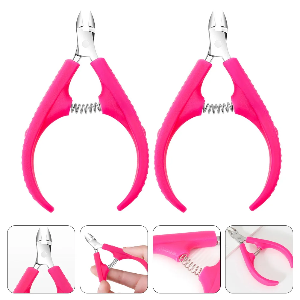 2 pçs manicure cutícula trimmer cortador de cutícula de aço inoxidável de alta qualidade para tratamento de remoção de pedicure da arte do prego