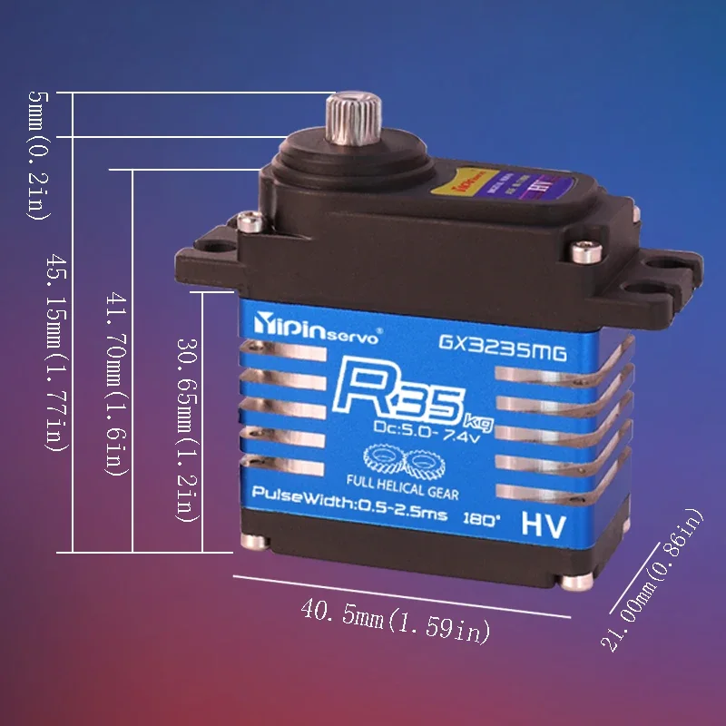 เซอร์โว IP68 Servo35KG เหล็กทั้งหมดกันน้ำได้อุปกรณ์ดิจิตอลสำหรับรถบังคับวิทยุ1/8 1/10