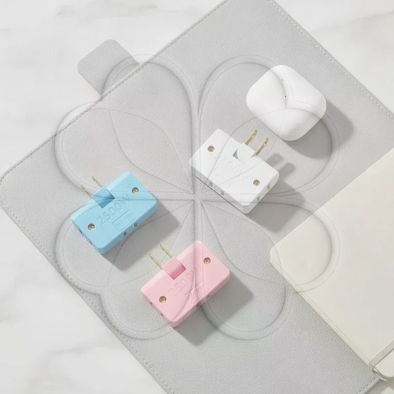 180° Rotatable 3-Way Wall Plug Extender 2500W Ultra Slim Portable Adapter for Home Business Trips