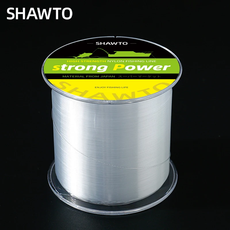 

Shawto 500M Super Strong Nylon Fishing Line 0.12mm-0.5mm 3LB-30LB Fluorocarbon Coated Clear Leader Carp for Freshwater Saltwater