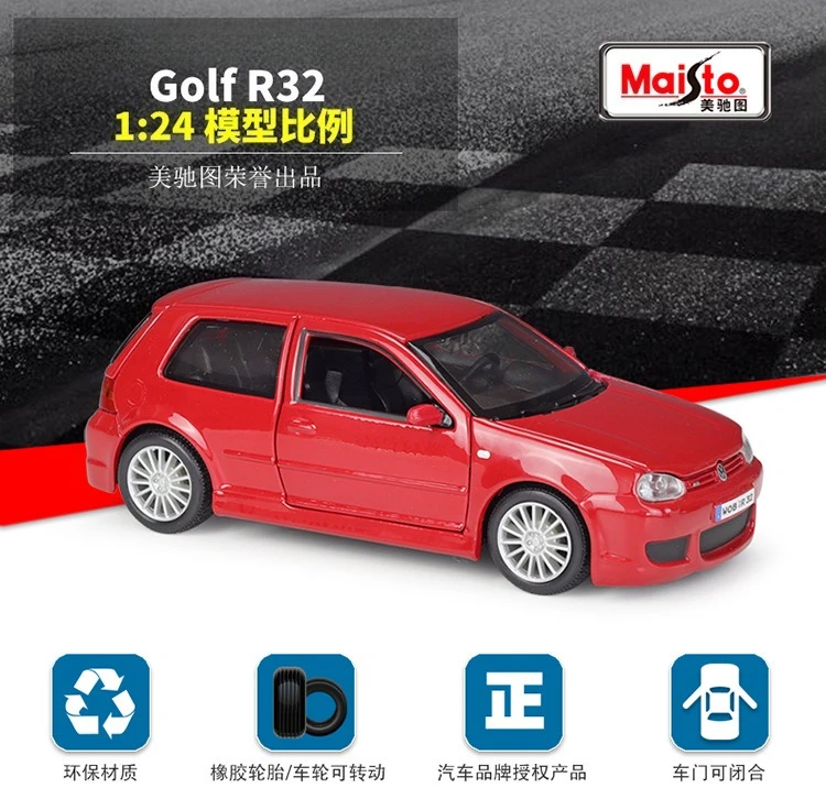 

Модель автомобиля Maisto 1:24 Golf R32, имитация спортивного автомобиля, литая под давлением, коллекционная, из сплава, игрушка, подарок