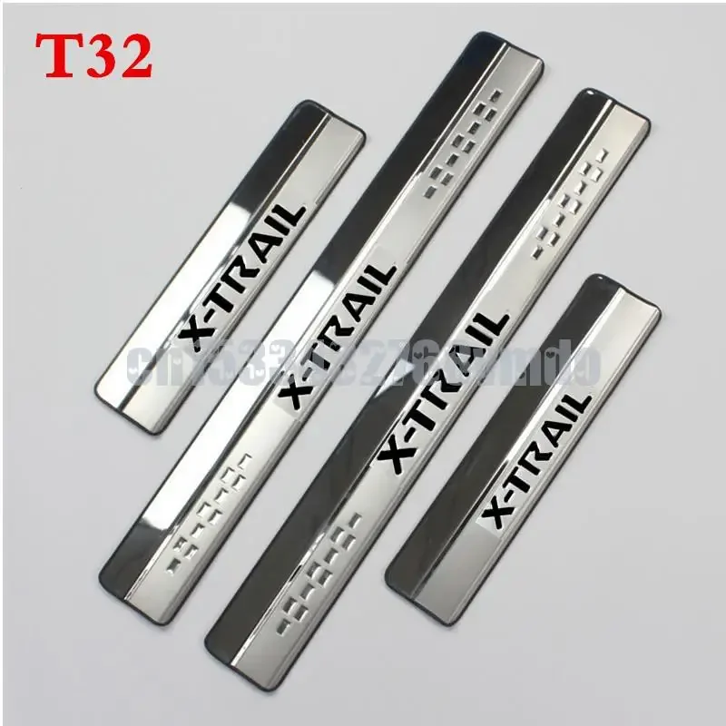 For Nissan X-Trail X Trail XTrail T32 T31 2008-2018 2019 2020 Stainless Door Sills Kick Plates Protector Car Styling Accessories