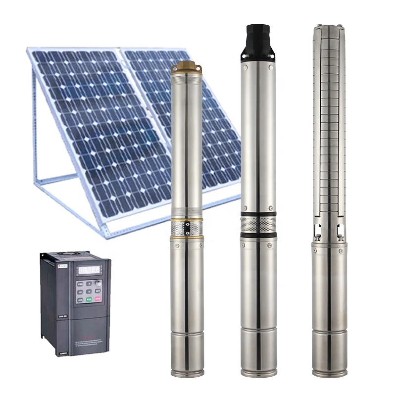 

Dc Deep Well Borehole Pumping Machine Submersible Solar Water Pump for Agriculture Irrigation
